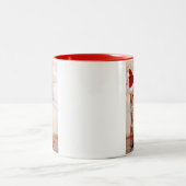 Tastatur-Katze SANKT in der SCHUH-Tasse Zweifarbige Tasse (Mittel)