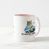 Tastatur-Katzen-Vorlagen-Tasse Zweifarbige Tasse (VorderseiteRechts)