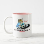 Tastatur-Katzen-Vorlagen-Tasse Zweifarbige Tasse (Links)