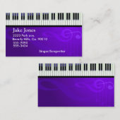 Tastatur-Klavier-Couturen Visitenkarte (Vorne/Hinten)