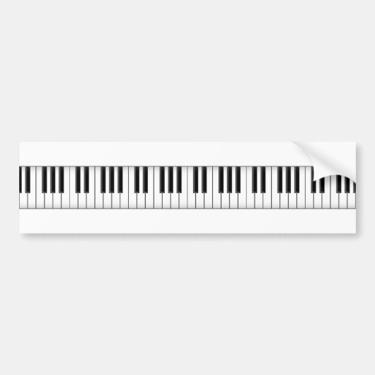 Tastatur-/Klavier-Schlüssel: Autoaufkleber (Vorne)