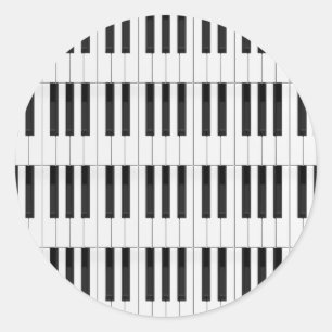 Tastatur-/Klavierschlüssel Runder Aufkleber