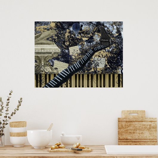 Tastatur-Landschaft Poster (Küche)