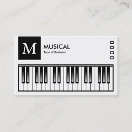 Tastatur - Logo und Panel v2 - Schwarz Visitenkarte