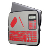 Tastatur, Maus, Rechner und Pen Laptopschutzhülle (Vorderseite Links)
