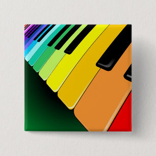 Tastatur-Musik-Party-Farben Button