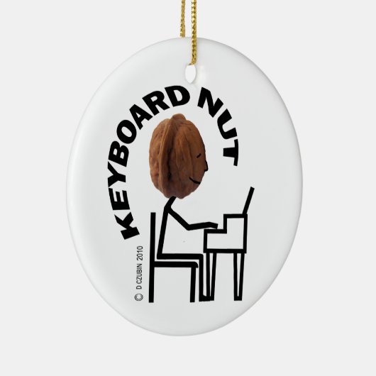 Tastatur-Nut Keramik Ornament (Rechts)