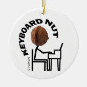Tastatur-Nut Keramik Ornament (Vorne)