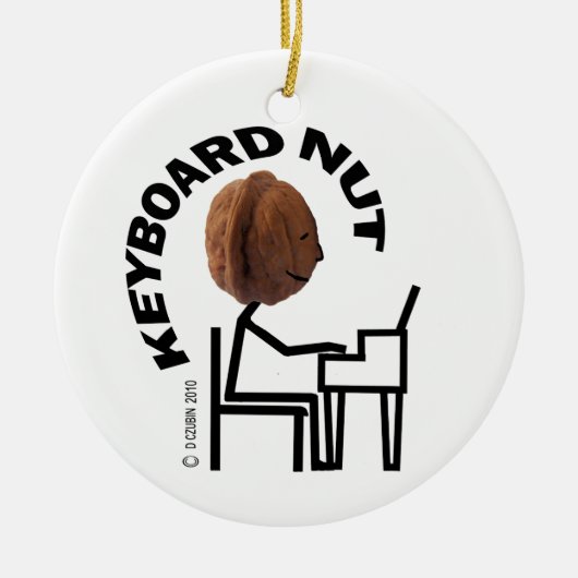Tastatur-Nut Keramik Ornament (Vorne)