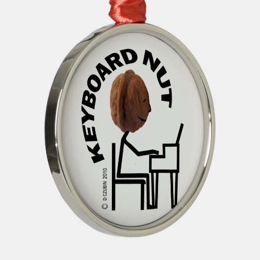 Tastatur-Nut Silbernes Ornament (Rechts)