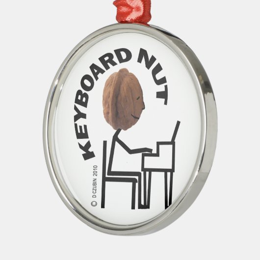 Tastatur-Nut Silbernes Ornament (Links)