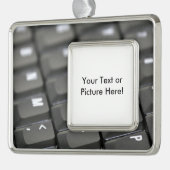 Tastatur Rahmen-Ornament Silber (Links)