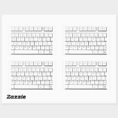 Tastatur Rechteckiger Aufkleber (Blatt)