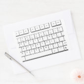 Tastatur Rechteckiger Aufkleber (Umschlag)