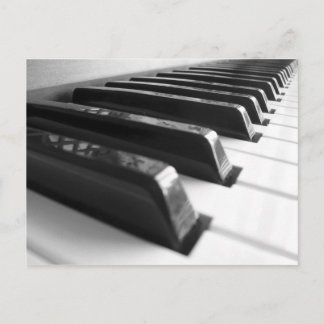 Tastatur - Schwarz und Weiß Postkarte