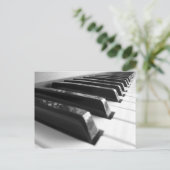 Tastatur - Schwarz und Weiß Postkarte (Stehend Vorderseite)