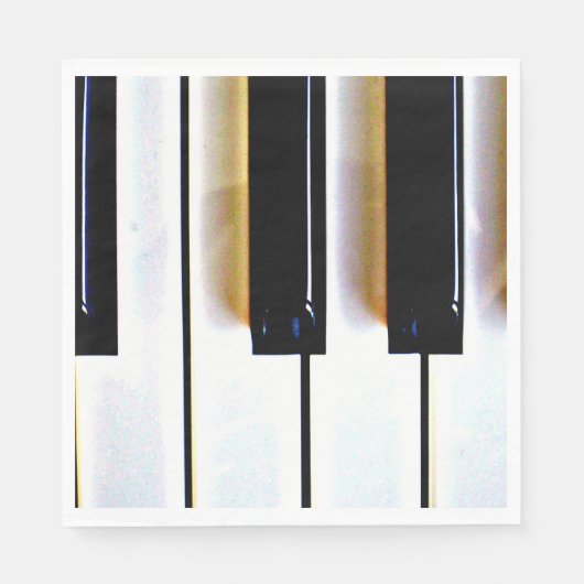 Tastatur, Schwarz und Weiß Serviette (Vorderseite)