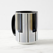 Tastatur - Schwarz und Weiß Tasse (Vorderseite Links)