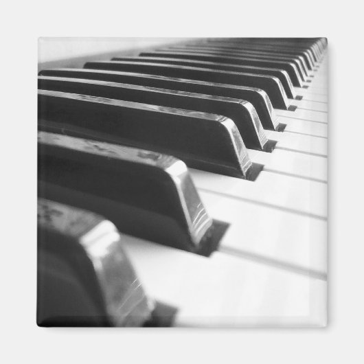 Tastatur - Schwarzweiß Magnet (Vorne)