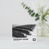 Tastatur - Schwarzweiß Visitenkarte (Stehend Vorderseite)