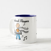Tastatur-Spieler-Tasse Zweifarbige Tasse (Vorderseite Links)