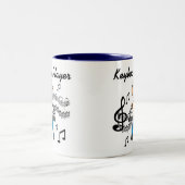 Tastatur-Spieler-Tasse Zweifarbige Tasse (Mittel)