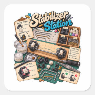 Tastatur-Stabilisator-Station Aufkleber