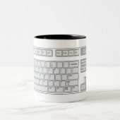 Tastatur-Tasse (sehen Sie Beschreibung) Zweifarbige Tasse (Mittel)