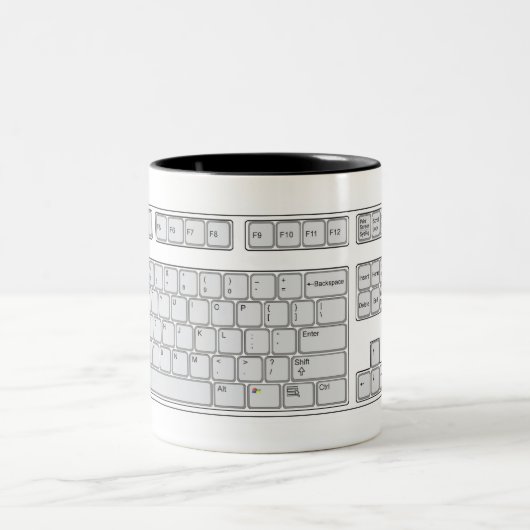 Tastatur-Tasse (sehen Sie Beschreibung) Zweifarbige Tasse (Mittel)