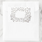 Tastatur-Tasten Rechteckiger Aufkleber (Tasche)