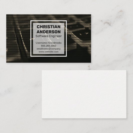 Tastatur und Code Visitenkarte (Vorne/Hinten)