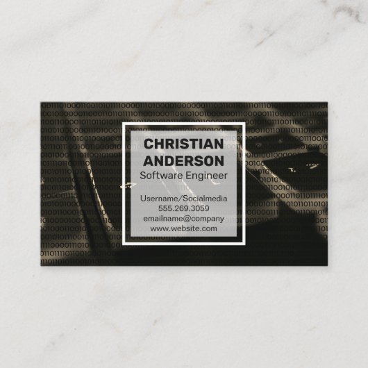 Tastatur und Code Visitenkarte (Vorderseite)