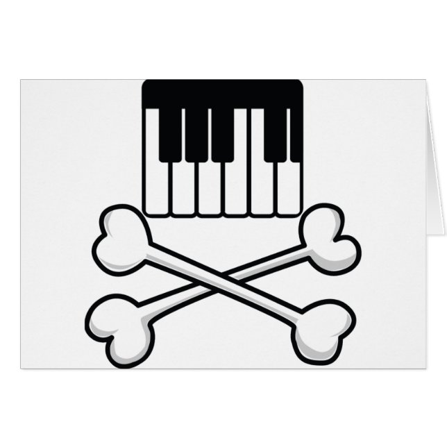 Tastatur und gekreuzte Knochen (Vorderseite (Horizontal))