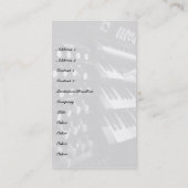 Tastatur-Visitenkarte (formal) Visitenkarte (Rückseite)