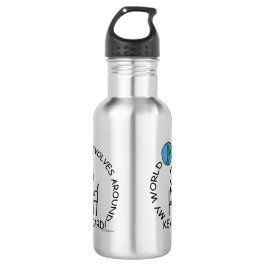 Tastatur - Weltumdrehungen Edelstahlflasche