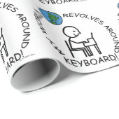 Tastatur - Weltumdrehungen Geschenkpapier (Rolleneckpunkt)