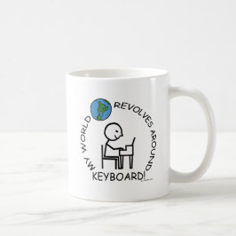Tastatur - Weltumdrehungen Kaffeetasse