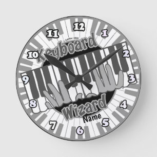 Tastatur-Zauberer-Uhr Runde Wanduhr