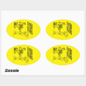 Tastatur Zombie Explode Oval Sticker (Blatt)