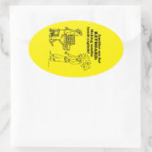 Tastatur Zombie Explode Oval Sticker (Tasche)