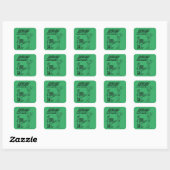 Tastatur Zombie Explode Square Sticker (Blatt)