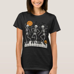 Tastatur zum Tanzen von Skeletten Funny Music Te T-Shirt