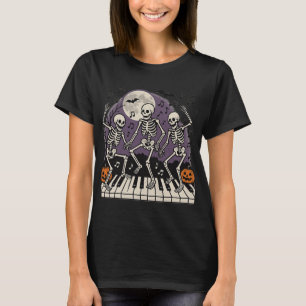 Tastatur zum Tanzen von Skeletten Funny Music Te T-Shirt