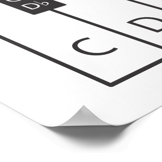 Tastatur (zwei Oktaven) Poster (Ecke)