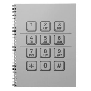 Tastaturillustration für Telefon/ Geldautomat (Gra Notizblock