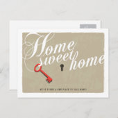 Tastatursperr - Neue Adresse Ankündigung Postkarte (Vorne/Hinten)