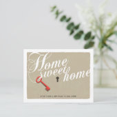 Tastatursperr - Neue Adresse Ankündigung Postkarte (Stehend Vorderseite)