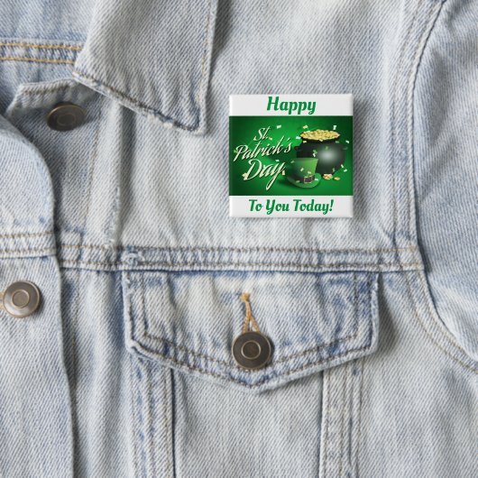 Taste am St. Patrick's Day Square Button (Beispiel)