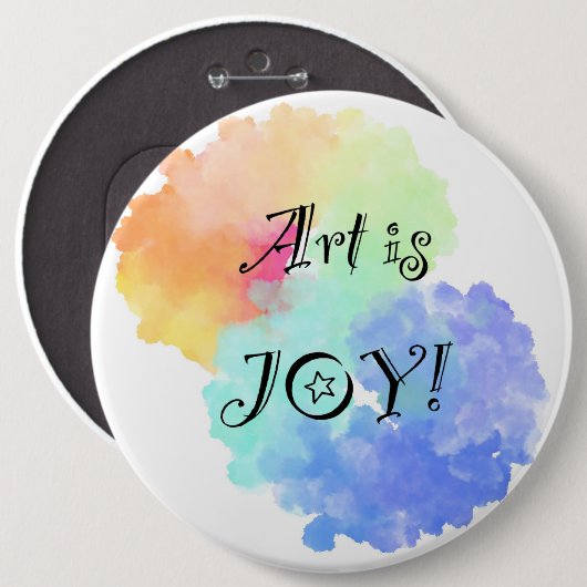 Taste "Art is Joy" Button (Vorne & Hinten)