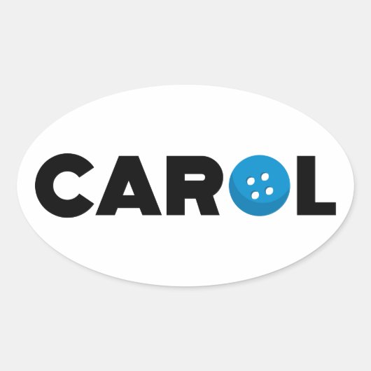 Taste Carol Ovaler Aufkleber (Vorderseite)